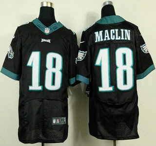Nike Philadelphia Eagles #18 Jeremy Maclin 2014 Black Elite Jersey