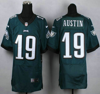 Nike Philadelphia Eagles #19 Miles Austin Dark Green Elite Jersey