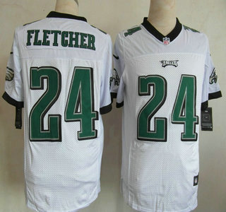 Nike Philadelphia Eagles #24 Bradley Fletcher Elite White Jersey