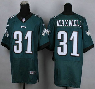 Nike Philadelphia Eagles #31 Byron Maxwell Dark Green Elite Jersey