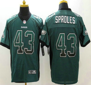 Nike Philadelphia Eagles #43 Darren Sproles Drift Fashion Green Elite Jersey