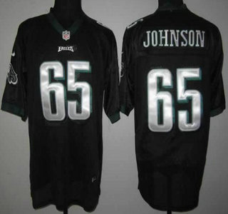 Nike Philadelphia Eagles 65 Lane Johnson Black Elite Jersey