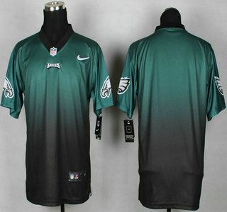 Nike Philadelphia Eagles Blank Dark Green With Black Fadeaway Elite Jersey