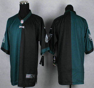 Nike Philadelphia Eagles Blank Green With Black Two Tone Elite Jersey
