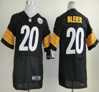 Nike Pittsburgh Steelers #20 Rocky Bleier Black Elite Jersey