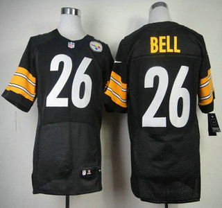Nike Pittsburgh Steelers #26 LeVeon Bell Elite Black Jersey