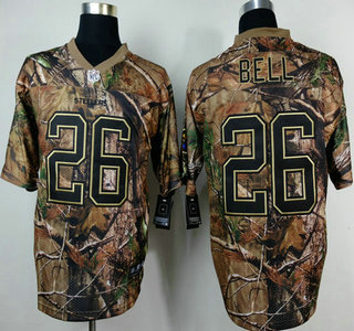 Nike Pittsburgh Steelers #26 LeVeon Bell Camo Elite Jersey