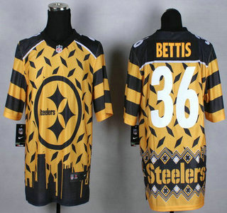 Nike Pittsburgh Steelers #36 Jerome Bettis 2015 Noble Fashion Elite Jersey