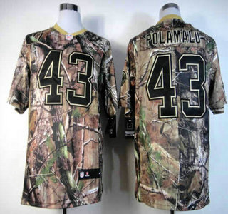 Nike Pittsburgh Steelers #43 Troy Polamalu Camo Elite Jersey