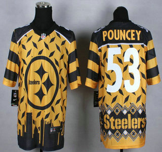 Nike Pittsburgh Steelers #53 Maurkice Pouncey 2015 Noble Fashion Elite Jersey