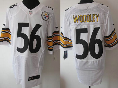 Nike Pittsburgh Steelers 56 Lamarr Woodley White 2012 Nike NFL Elite Jersey