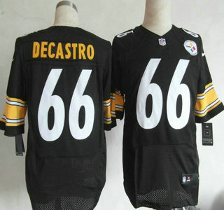 Nike Pittsburgh Steelers #66 David DeCastro Black Elite NFL Jersey