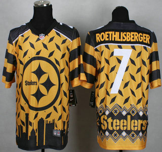 Nike Pittsburgh Steelers #7 Ben Roethlisberger 2015 Noble Fashion Elite Jersey