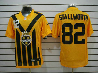 Nike Pittsburgh Steelers 82 John Stallworth 1933 Yellow Throwback 2012 Nike NFL Elite Jersey