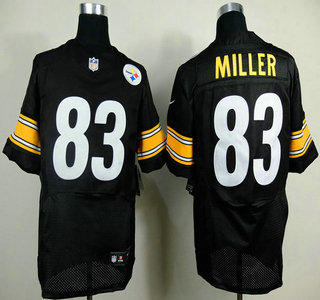 Nike Pittsburgh Steelers #83 Heath Miller Black Elite Jersey