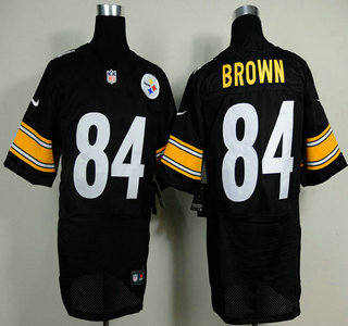 Nike Pittsburgh Steelers #84 Antonio Brown Black Elite Jersey