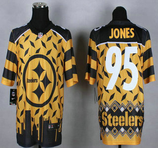 Nike Pittsburgh Steelers #95 Jarvis Jones 2015 Noble Fashion Elite Jersey