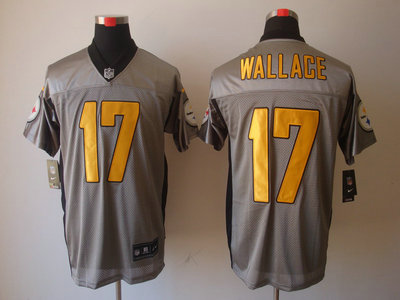 Nike Pittsburgh Steelers 17 Mike Wallace Grey Shadow 2012 Nike NFL Elite Jersey