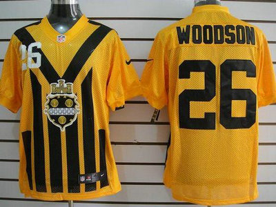 Nike Pittsburgh Steelers 26 Rod Woodson 1933 Yellow Throwback 2012 Nike NFL Elite Jersey 