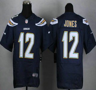 Nike San Diego Chargers #12 Jacoby Jones 2013 Navy Blue Elite Jersey