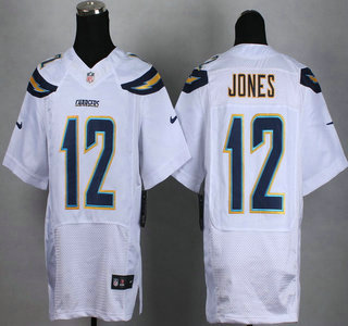 Nike San Diego Chargers #12 Jacoby Jones 2013 White Elite Jersey