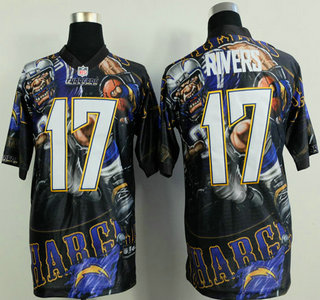 Nike San Diego Chargers #17 Philip Rivers 2014 Fanatic Fashion Elite Jersey