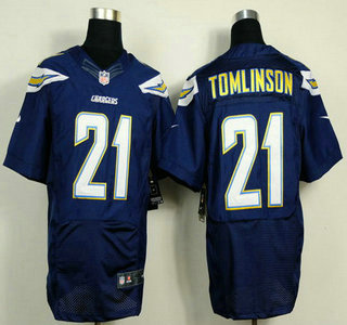 Nike San Diego Chargers #21 LaDainian Tomlinson 2013 Navy Blue Elite Jersey