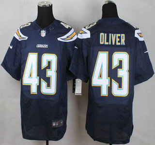 Nike San Diego Chargers #43 Branden Oliver 2013 Navy Blue Elite Jersey