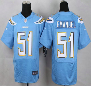 Nike San Diego Chargers #51 Kyle Emanuel 2013 Light Blue Elite Jersey