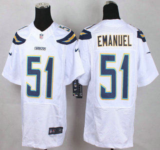 Nike San Diego Chargers #51 Kyle Emanuel 2013 White Elite Jersey