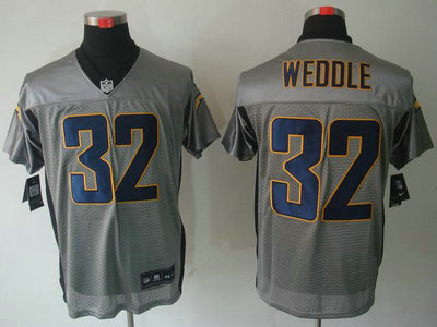 Nike San Diego Chargers 32 Eric Weddle Grey Shadow Jerseys