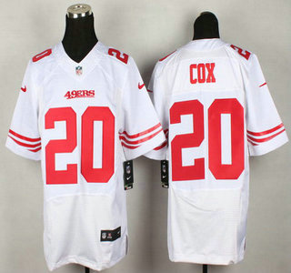 Nike San Francisco 49ers #20 Perrish Cox White Elite Jersey