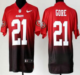 Nike San Francisco 49ers #21 Frank Gore 2013 Drift Fashion II Red Elite Jersey