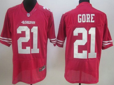 Nike San Francisco 49ers 21 Frank Gore Red 2012 Nike NFL Elite Jersey