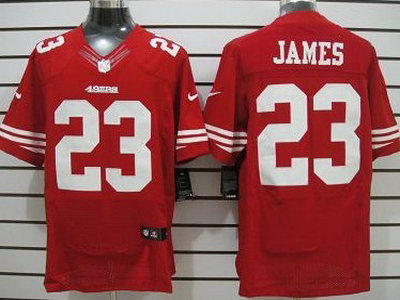 Nike San Francisco 49ers 23 LaMichael James Red 2012 Nike NFL Elite Jersey