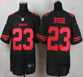 Nike San Francisco 49ers #23 Reggie Bush 2015 Black Elite Jersey