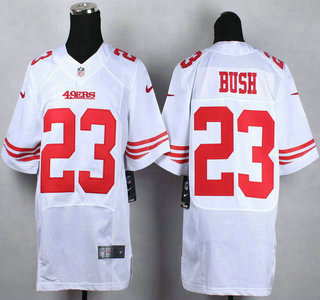 Nike San Francisco 49ers #23 Reggie Bush White Elite Jersey