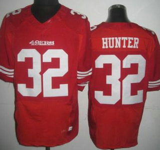 Nike San Francisco 49ers #32 Kendall Hunter Red Elite Jersey