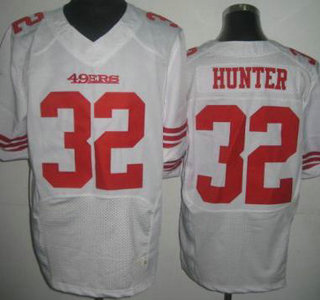Nike San Francisco 49ers #32 Kendall Hunter White Elite Jersey