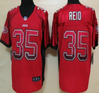 Nike San Francisco 49ers #35 Eric Reid 2013 Drift Fashion Red Elite Jersey