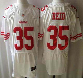 Nike San Francisco 49ers #35 Eric Reid Elite White Jersey