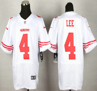 Nike San Francisco 49ers #4 Andy Lee White Elite Jersey