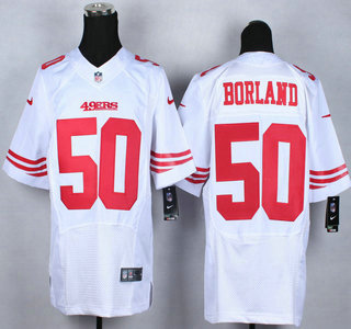 Nike San Francisco 49ers #50 Chris Borland White Elite Jersey