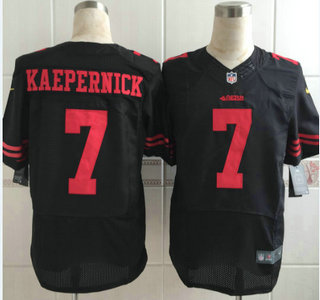 Nike San Francisco 49ers #7 Colin Kaepernick 2015 Black Elite Jersey