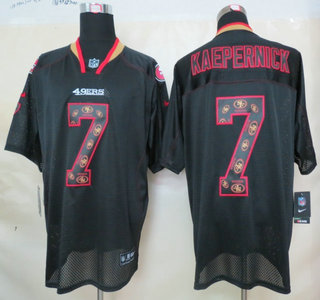 Nike San Francisco 49ers #7 Colin Kaepernick Lights Out Black Elite Jersey