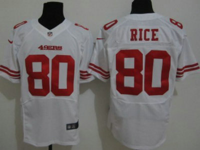 Nike San Francisco 49ers 80 Jerry Rice White Elite Jersey