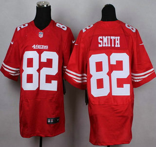 Nike San Francisco 49ers #82 Torrey Smith Red Elite Jersey