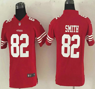 Nike San Francisco 49ers #82 Torrey Smith Red Game Kids Jersey
