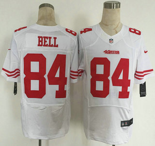 Nike San Francisco 49ers #84 Blake Bell White Elite Jersey