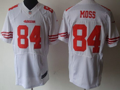Nike San Francisco 49ers 84 Randy Moss White 2012 Nike NFL Elite Jersey